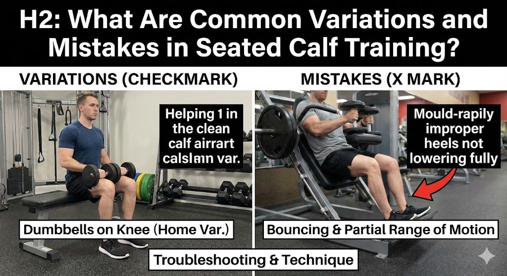What Are Common Variations and Mistakes in Seated Calf Training?